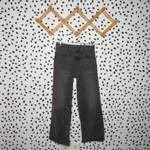 Old Navy Black Wash High Rise Girls Baggy Wide Leg Jeans